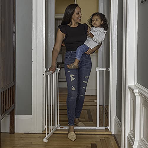 Summer Infant Extra Wide Walk-Thru Safety Gate - White Metal 1