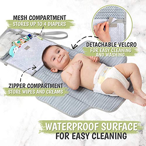 KeaBabies Large Portable Diaper Caddy Organizer