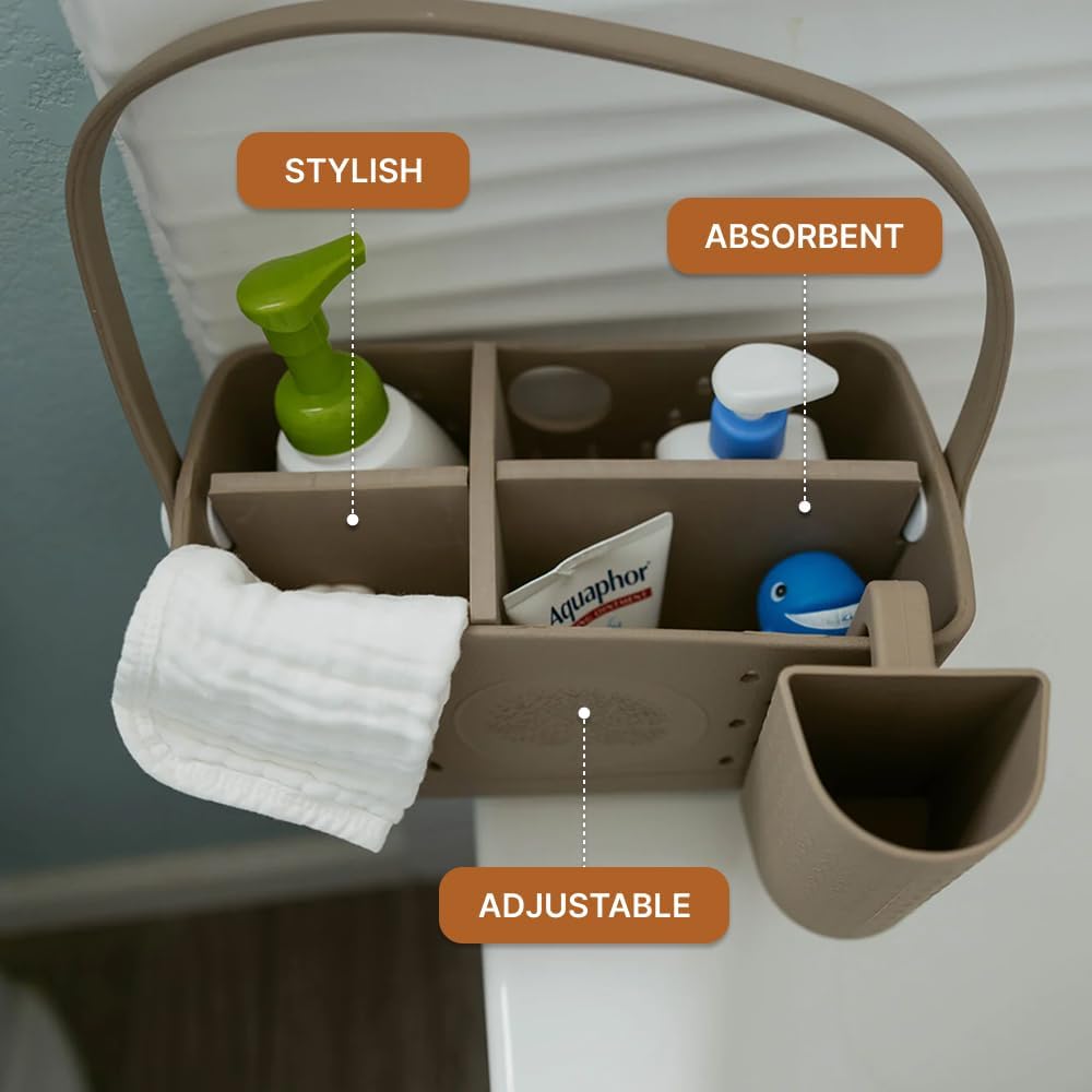 Parker Baby Bath Caddy Inserts - 4 Adjustable Compartments