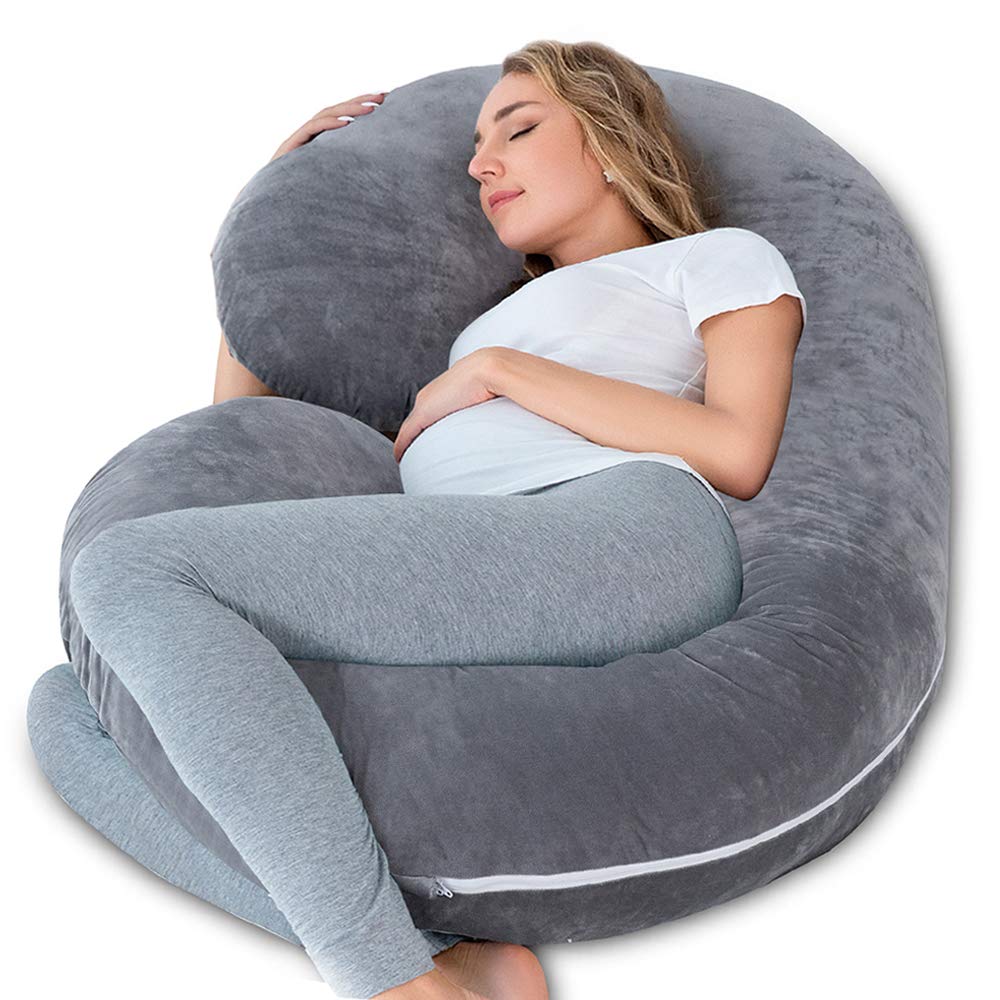 INSEN Pregnancy Pillow with Velvet Cover