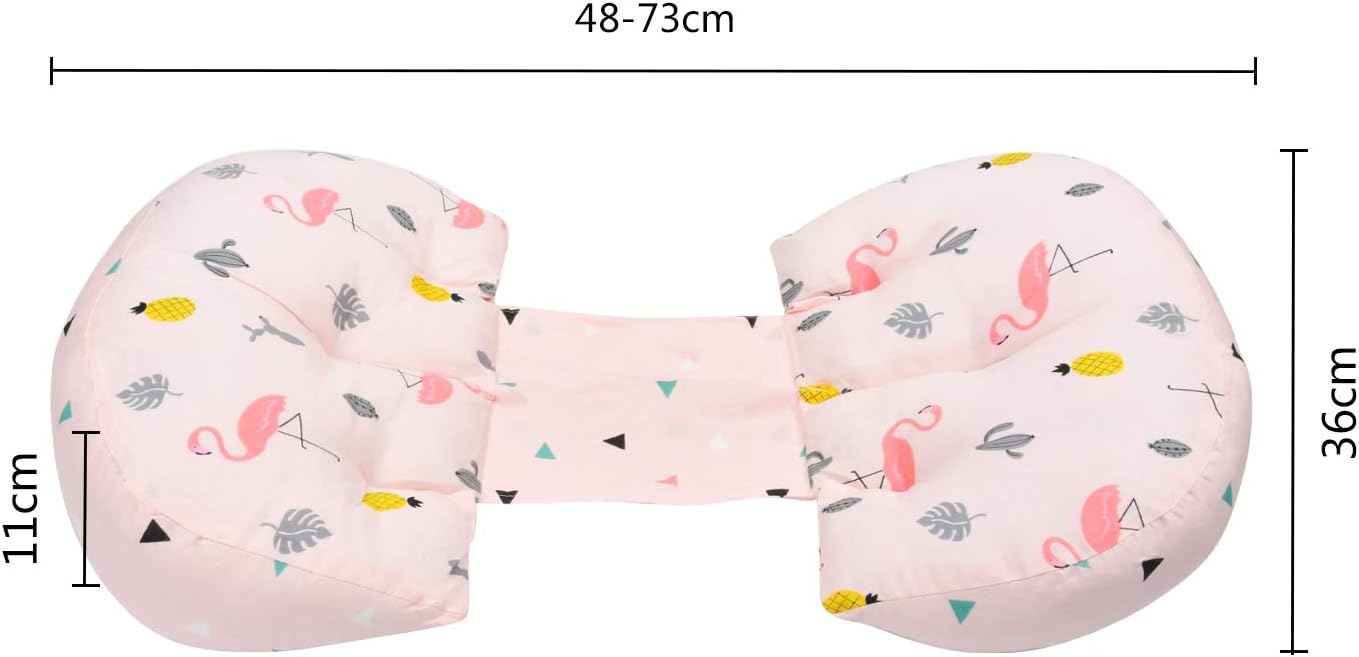 AIFUSI Pregnancy Pillow Double Wedge Support for Bump and Back