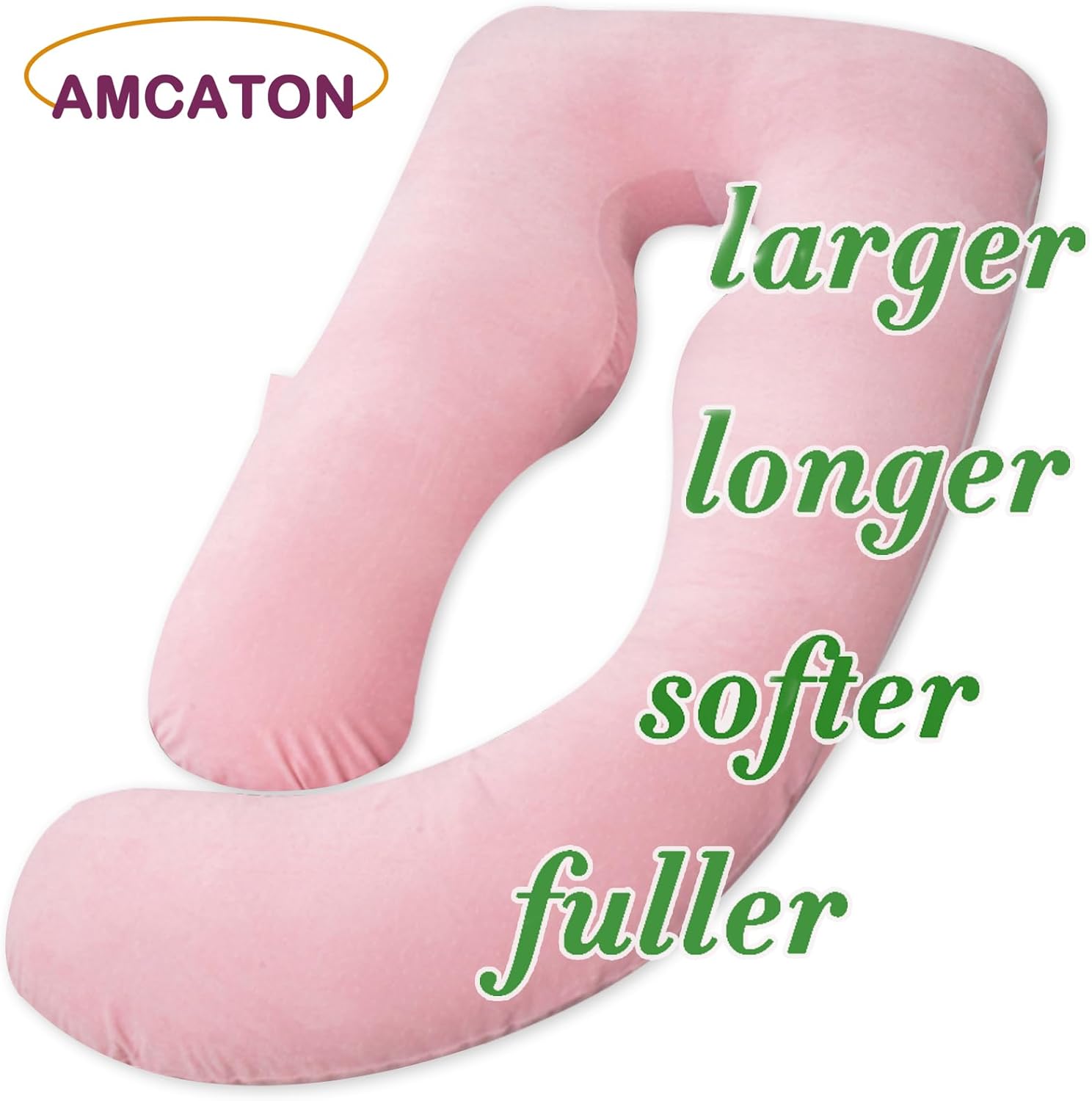 60 Inch U-Shaped Pregnancy Pillow with Velour Cover
