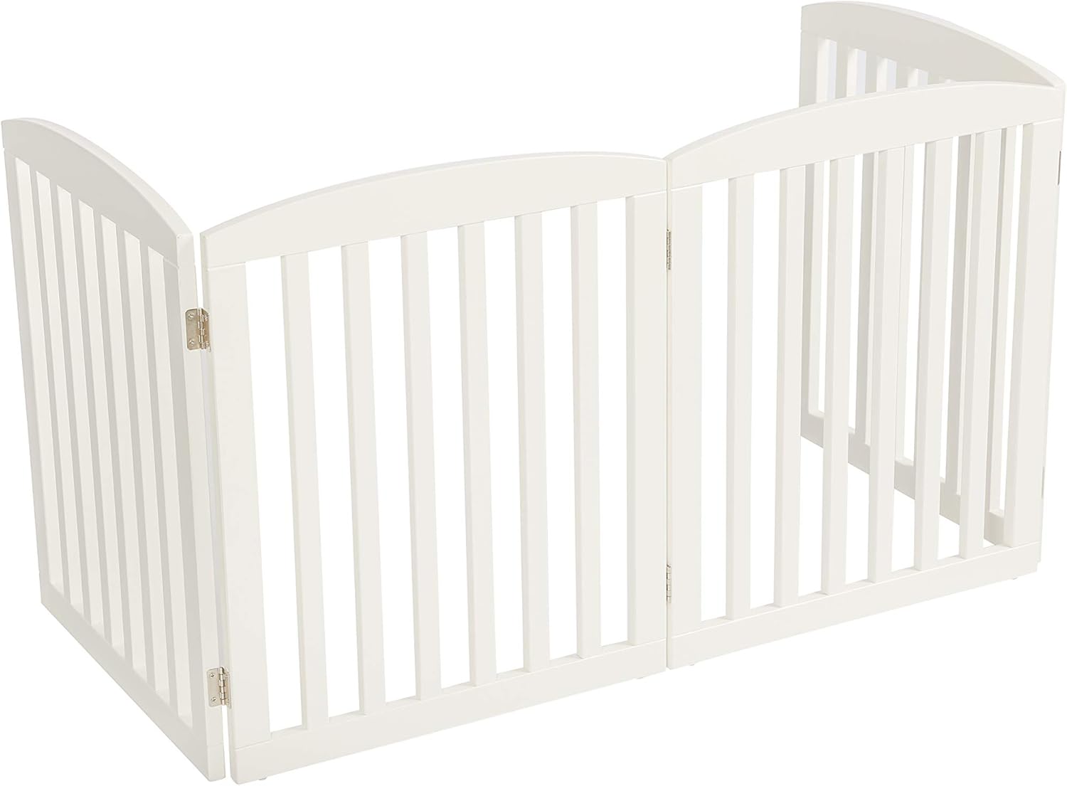 PAWLAND Wooden Freestanding Pet Gate 24 Height 4 Panels