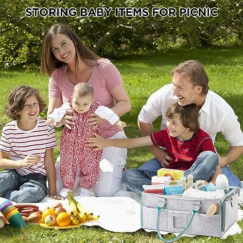 HBlife Baby Diaper Caddy Organizer Green