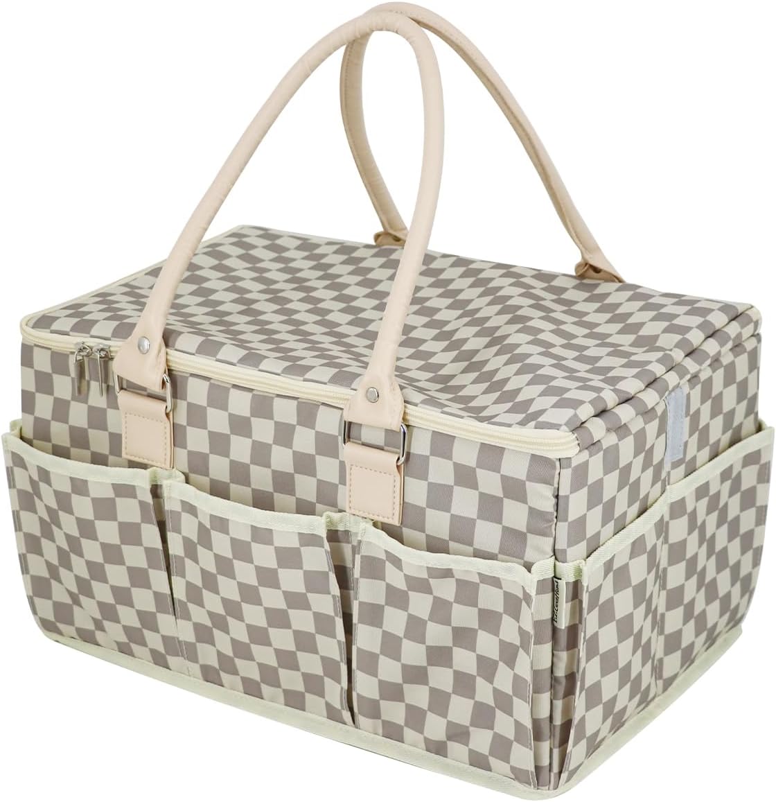 EZLuxeHome Luxury Baby Diaper Caddy Organizer with Lid