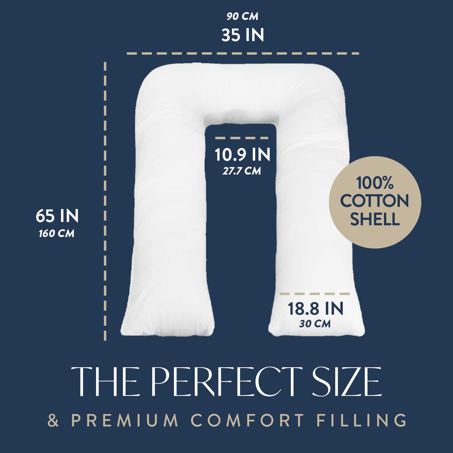 Digital Decor Premium Maternity Pillow U Shaped 35x65