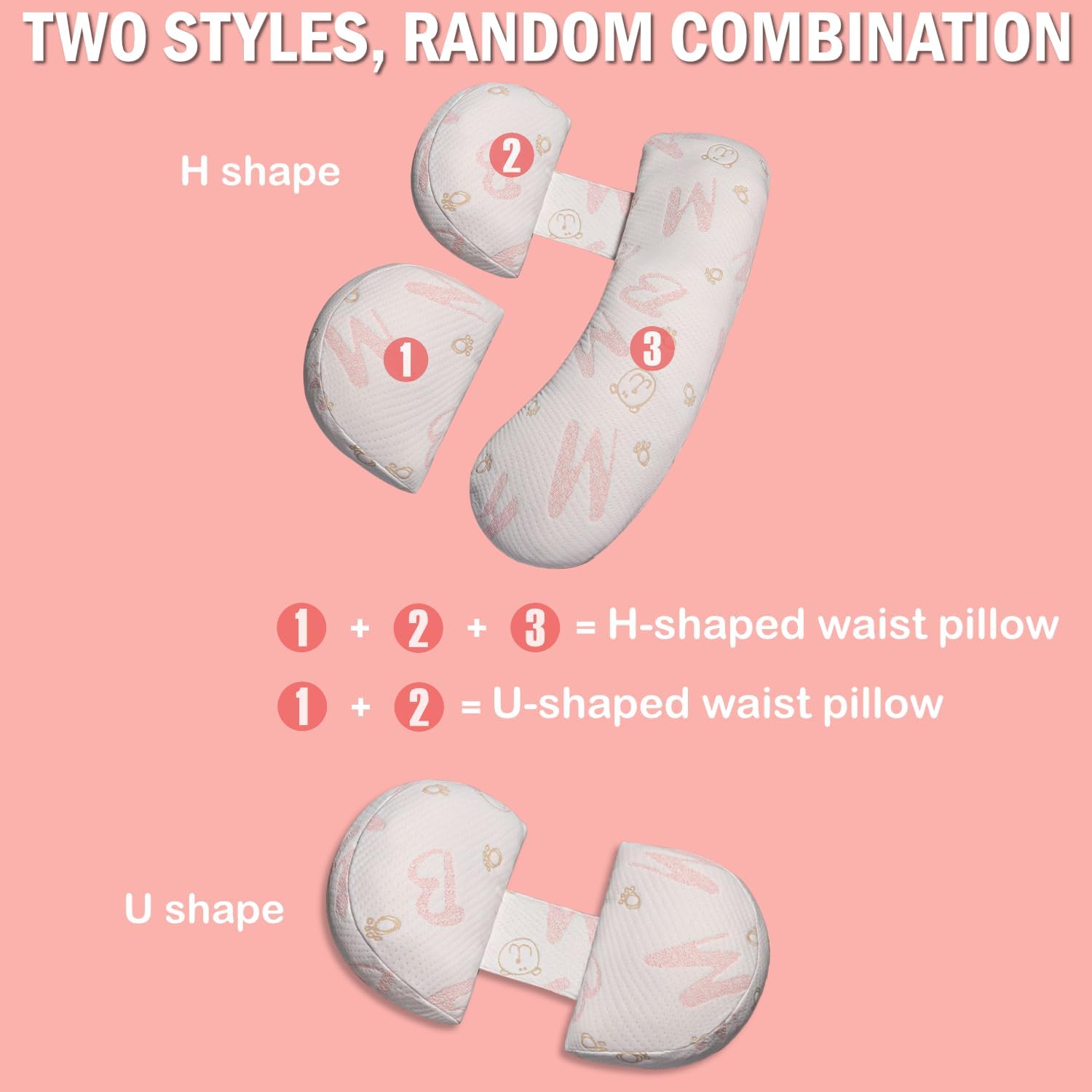Oskeray Pregnancy Pillow with Adjustable Cover