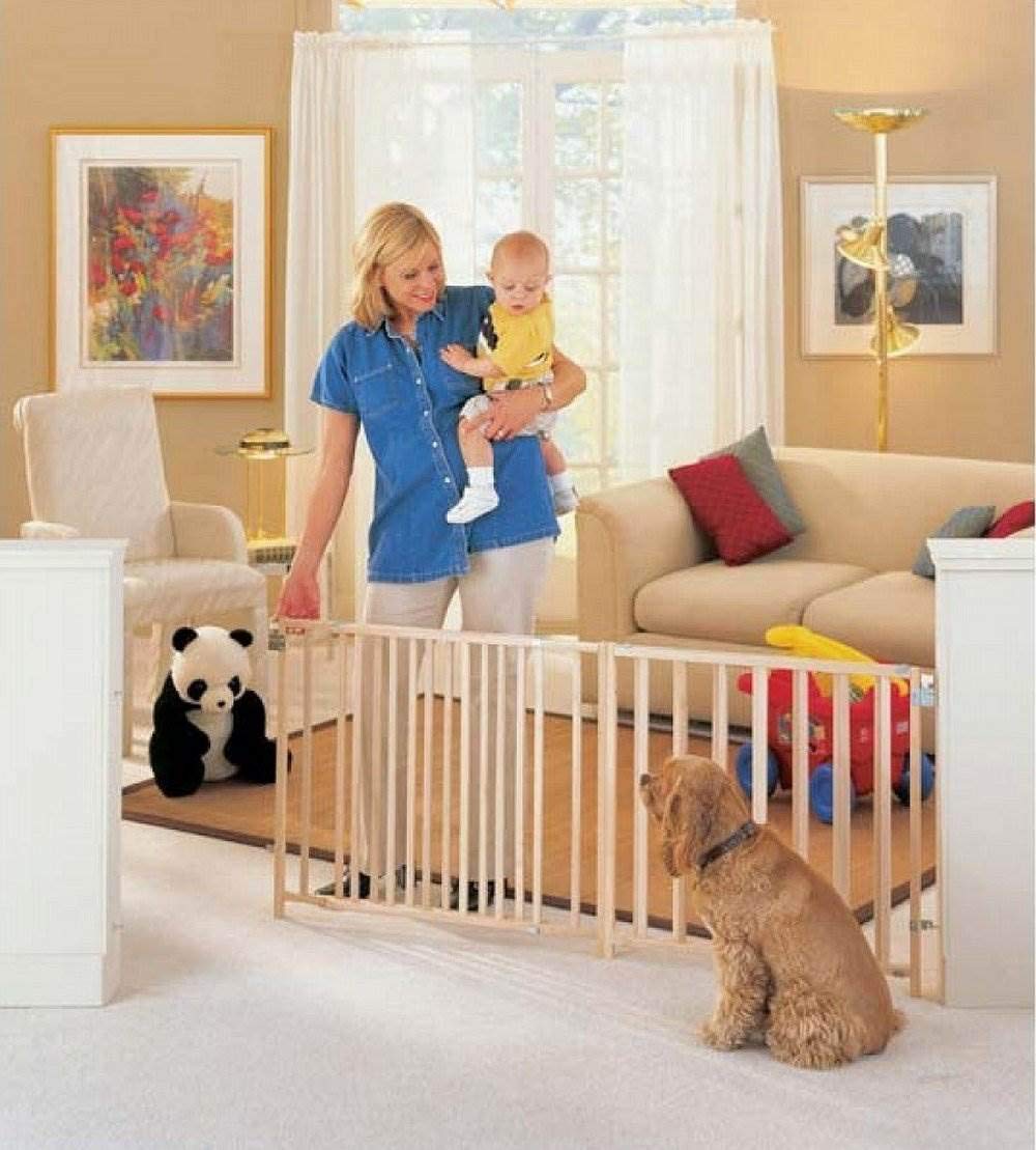 Toddleroo Extra Wide Swing Wooden Gate 27 Tall Hardware Mount