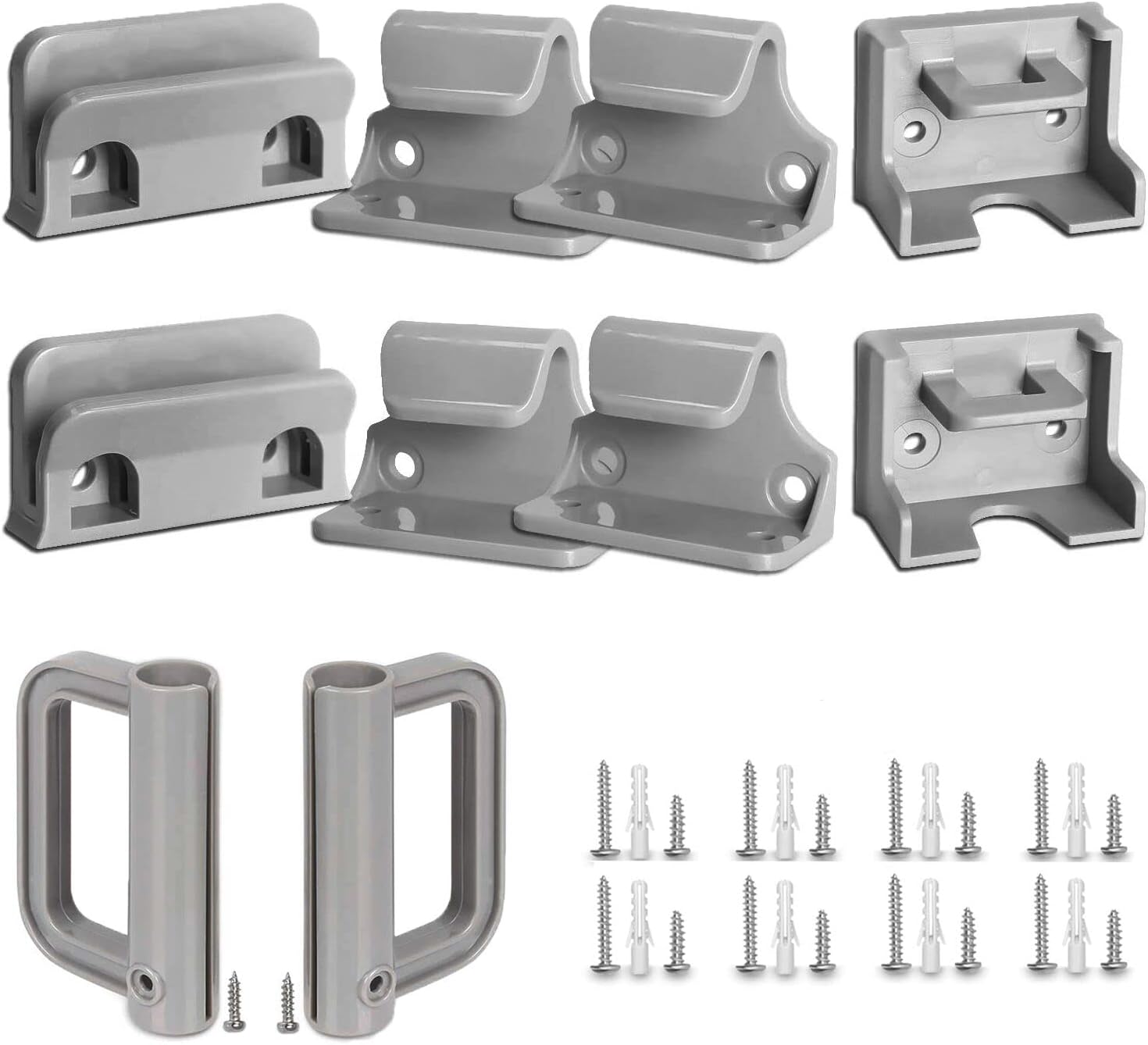 GRENFU Retractable Baby Gate Mounting Kit Grey