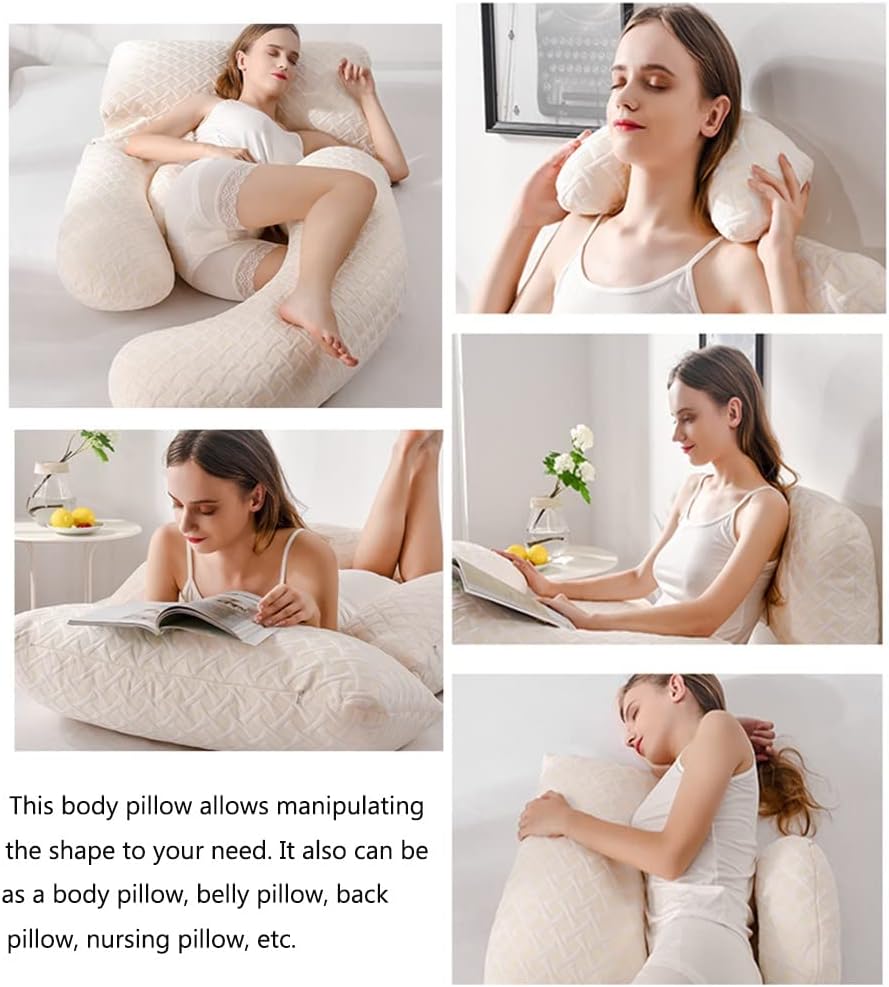 AGYHAM G-Shaped Maternity Pillow with Memory Foam 1