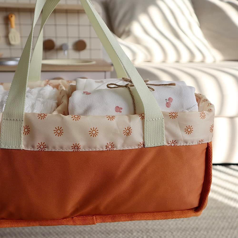 MOMIGO Baby Diaper Caddy Organizer - Portable Nursery Storage Basket