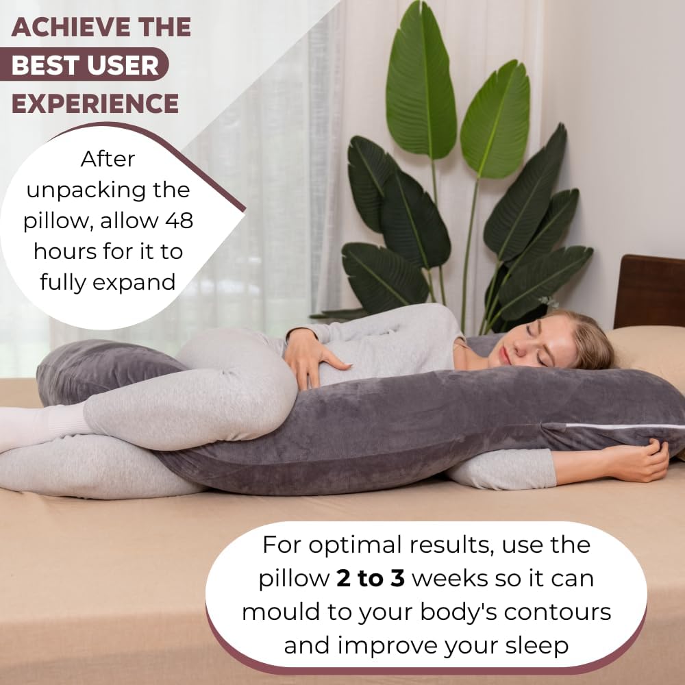 G-Shaped Pregnancy Pillow with 2 Removable Covers 1