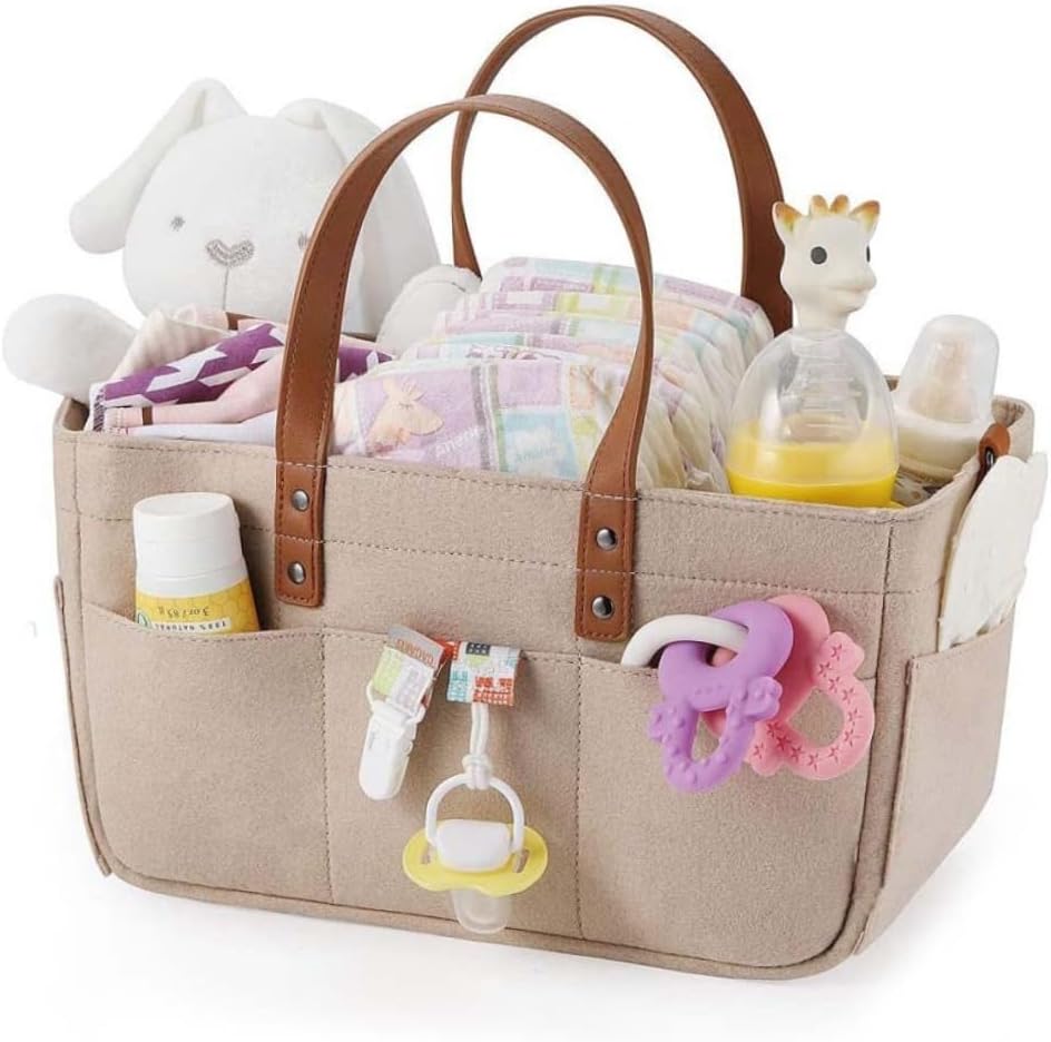 Baby Diaper Caddy Organizer Portable Storage Bin