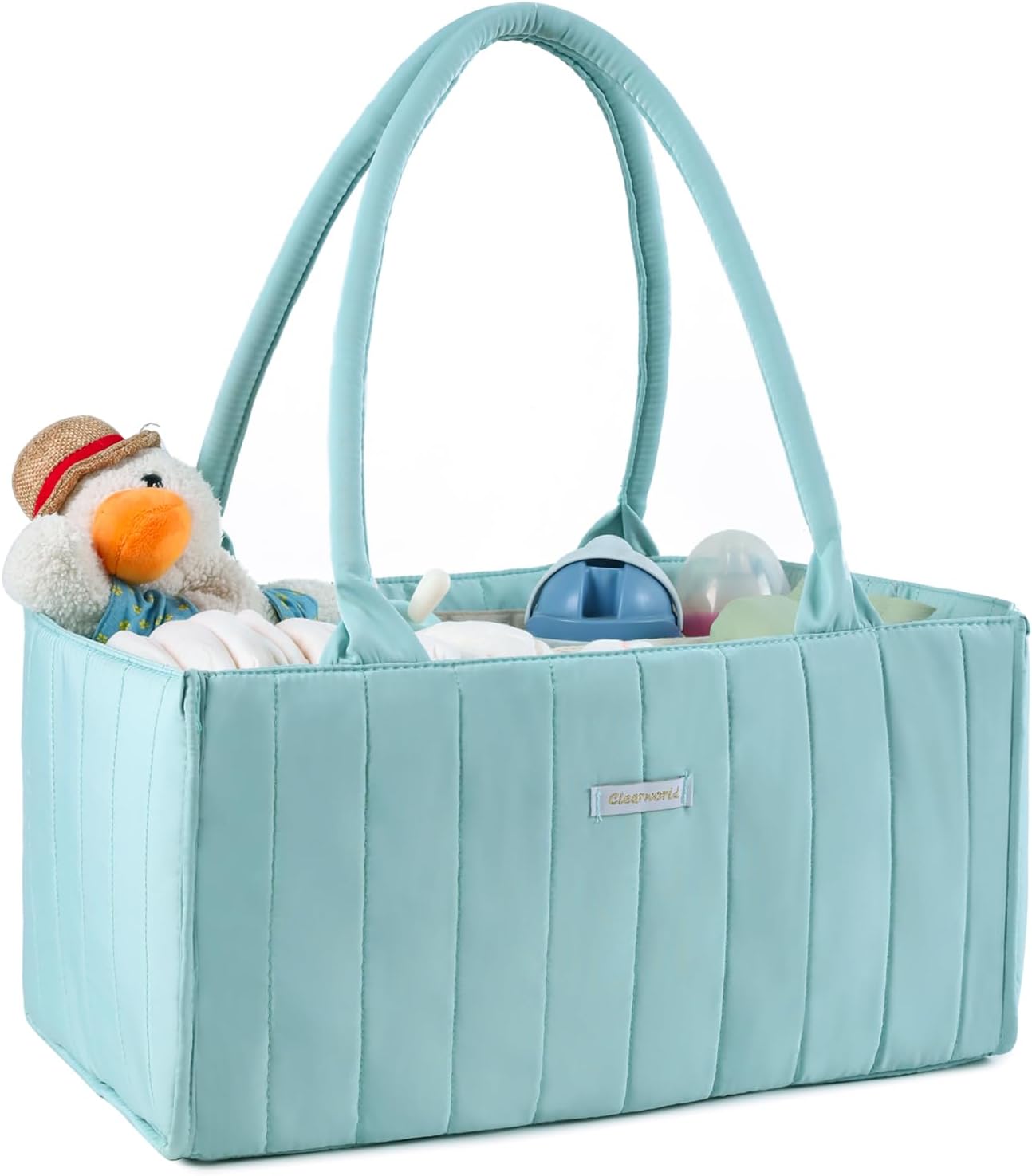 Clearworld Diaper Caddy Organizer Pale Green 1