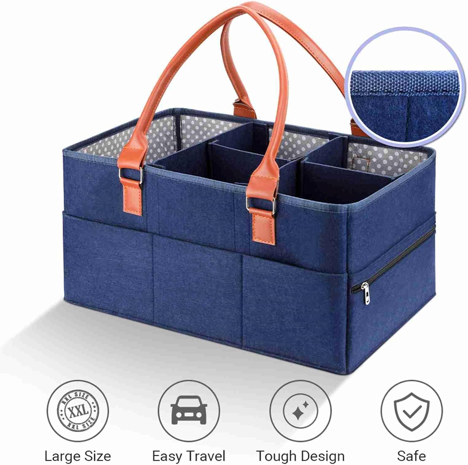 Baby Diaper Caddy Organizer Large Portable