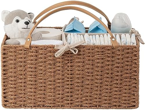 HBlife Large Diaper Caddy Organizer with Removable Divider