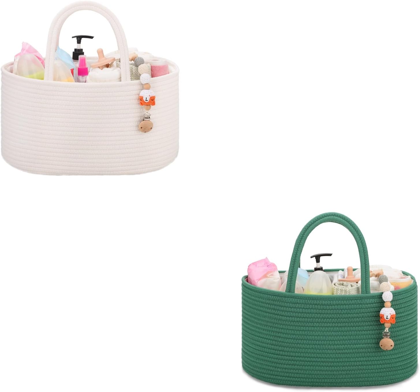 COMSE 2 Pack Baby Diaper Caddy Organizer