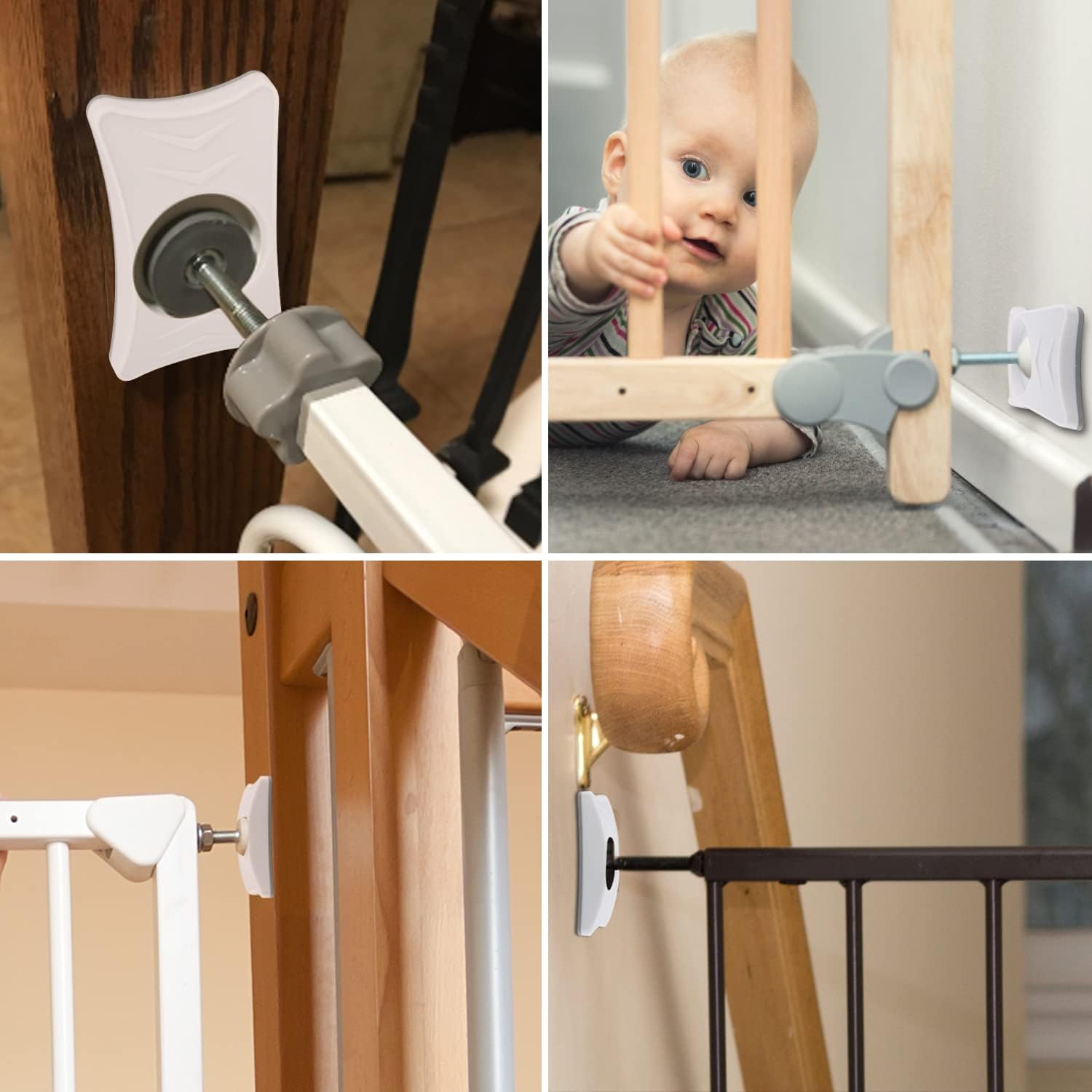 PAWOAH 4-Pack Wall Protector for Baby and Dog Gates