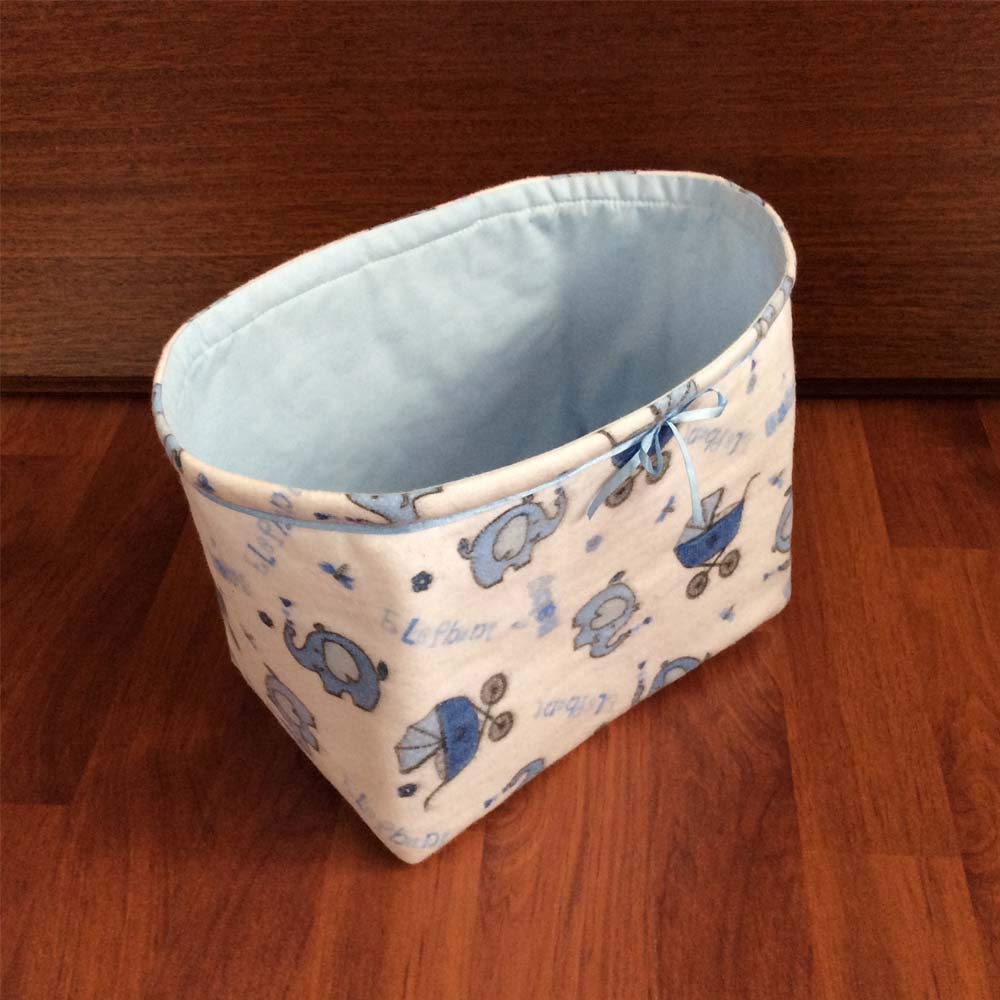 pillowerus Cotton Baby Diaper Storage Organizer with Elephant Pattern