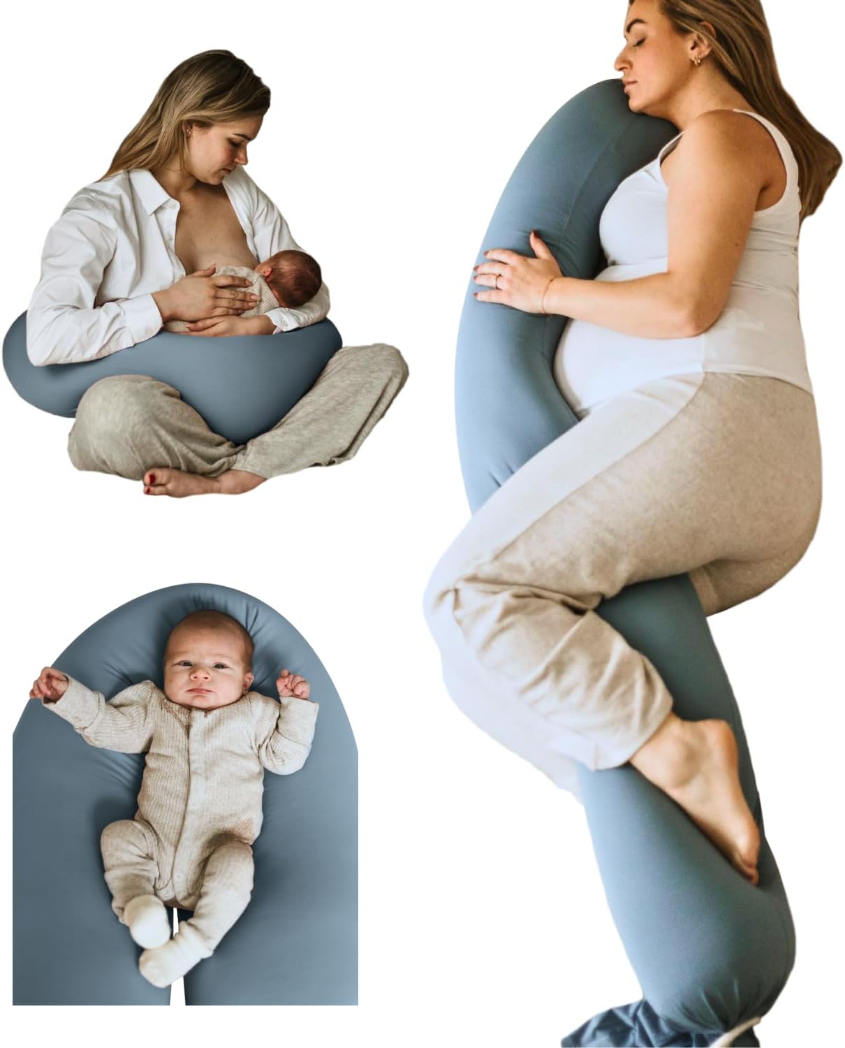 Cuddobaby 5-in-1 Cooling Pregnancy Pillow with Travel Bag