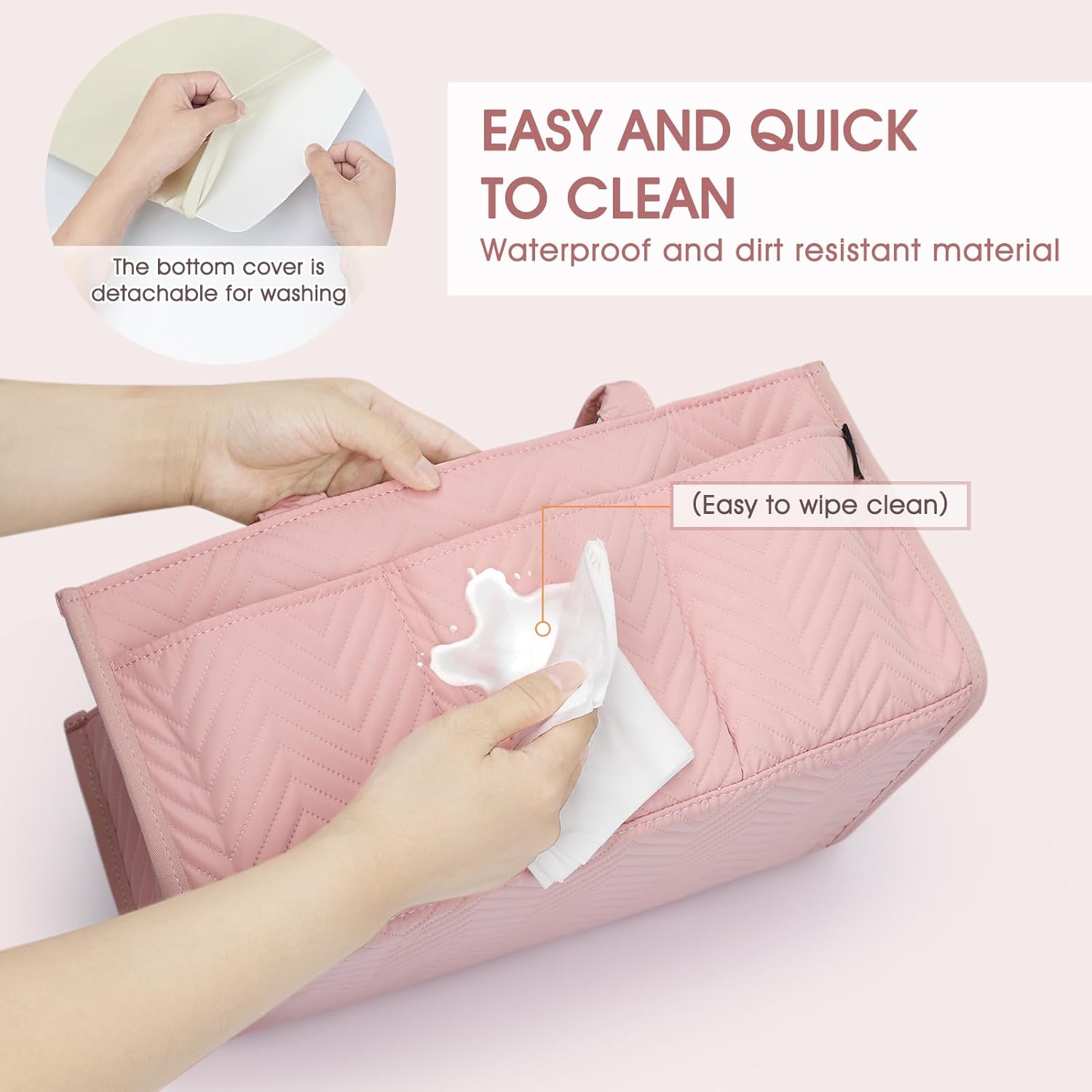 Skycase Large Diaper Caddy Organizer Pink
