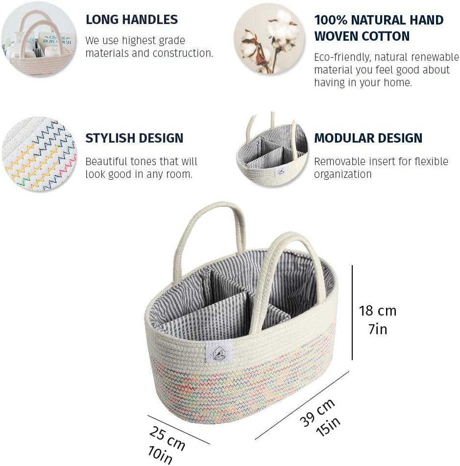 OrganiHaus Rainbow Diaper Caddy Organizer 1