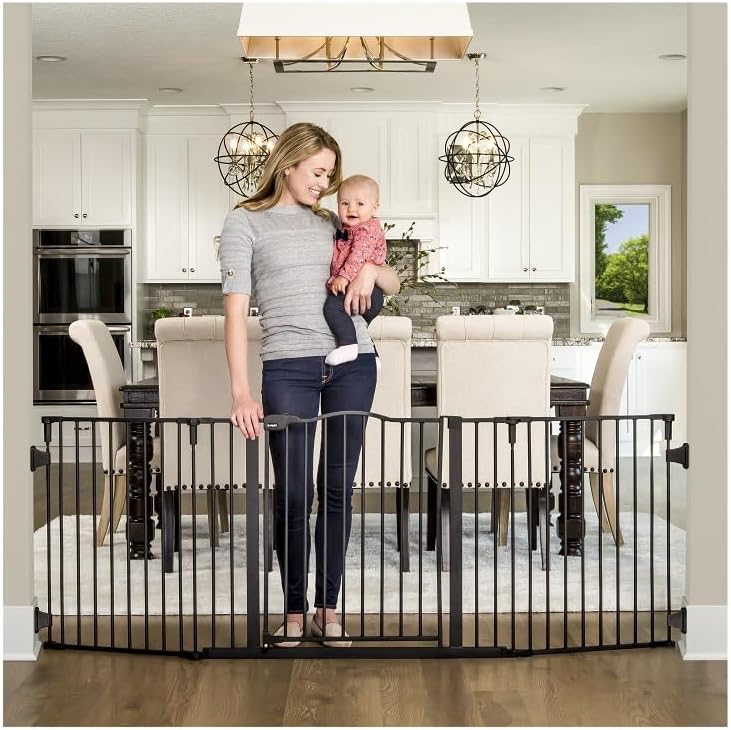 Regalo Deluxe Widespan Safety Gate - Black 745 x 28