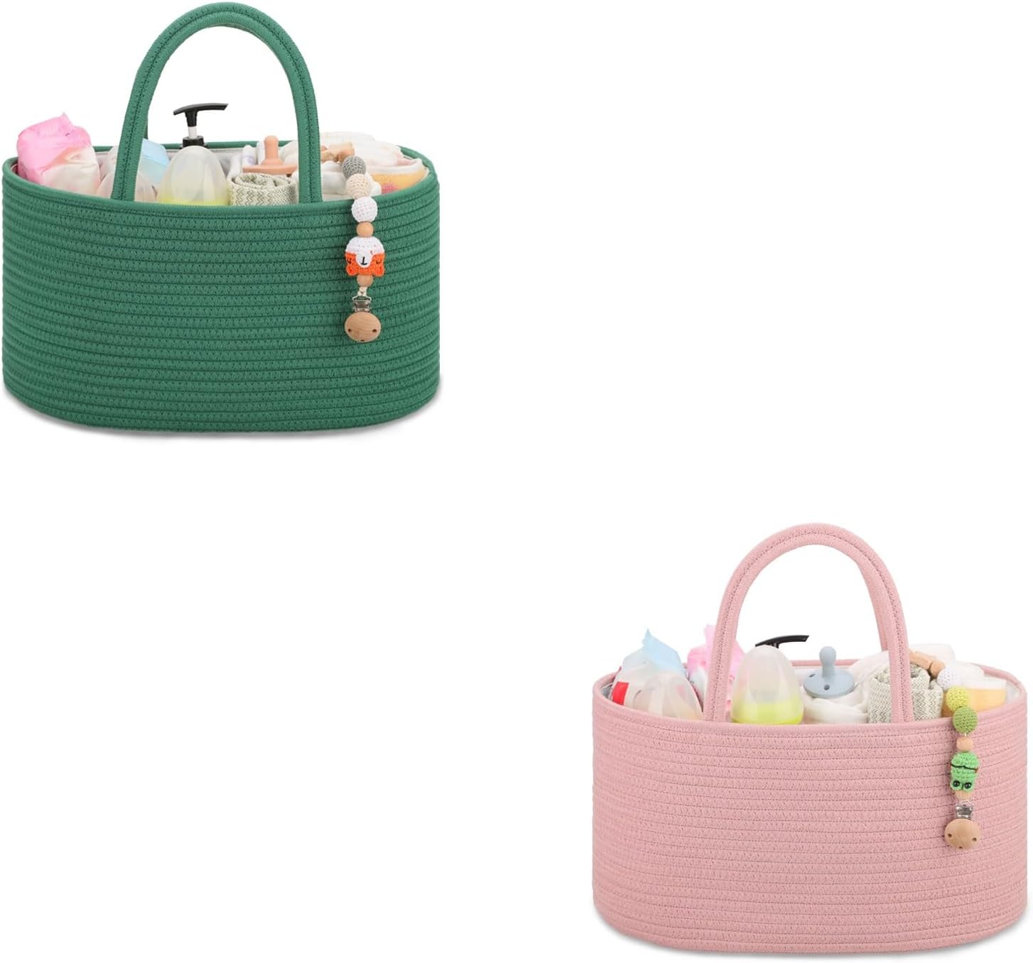 COMSE 2 Pack Diaper Caddy Organizer Sturdy Stylish