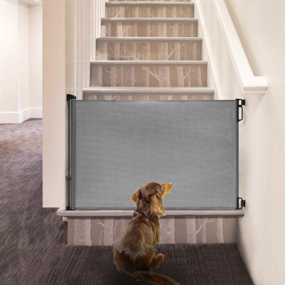 EasyBaby Retractable Gate 33 Tall 55 Wide Grey