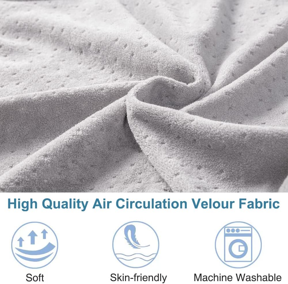 AMCATON U-Shaped Pregnancy Pillow Cover Velour Fabric Removable Washable