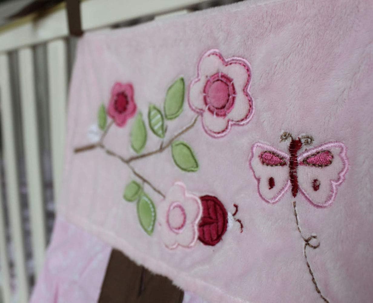 CribMATE Baby Girl Diaper Stacker with Pink Floral Ladybug Design