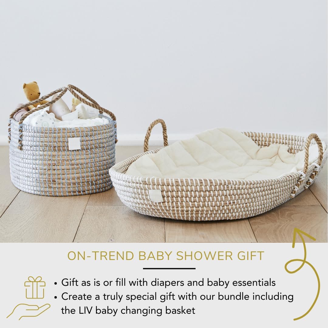 BEBE BASK Premium Light Blue Diaper Caddy Organizer