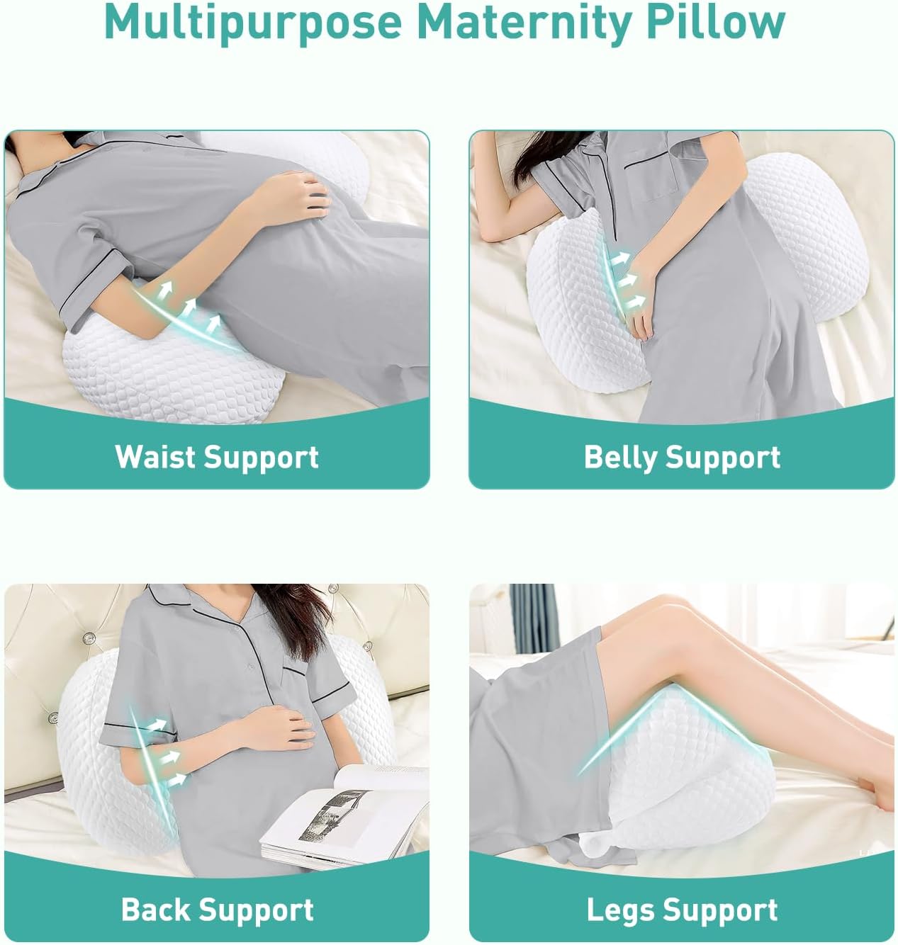DONAMA Pregnancy Pillow Cooling with Adjustable Support 1