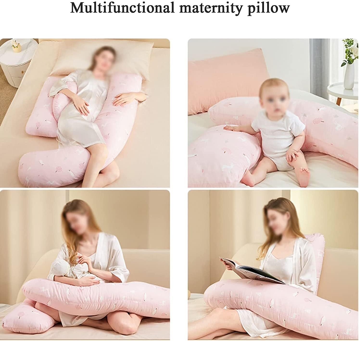 Adjustable H-Shaped Maternity Pillow with 360 Support