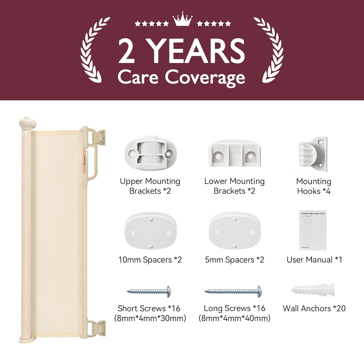 Retractable Baby Gate with Double Locking Mechanism 1