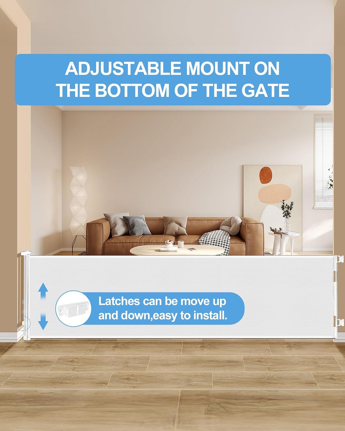 Veraste Retractable Baby Gate - Extra Wide 33 x 118