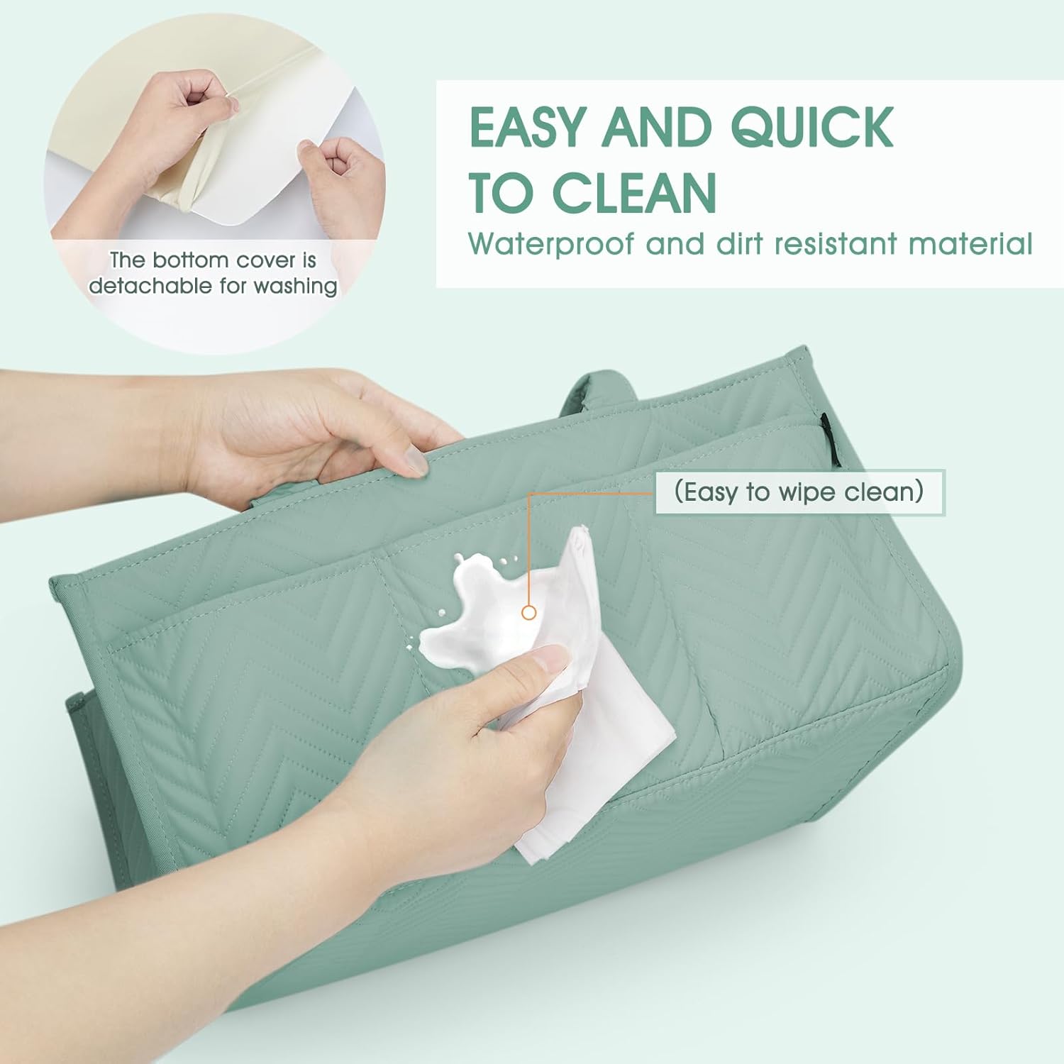 Skycase Large Diaper Caddy Organizer Green