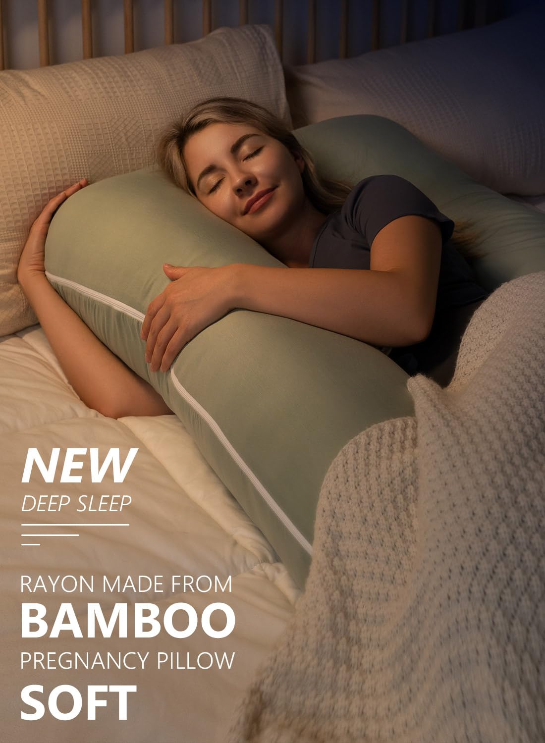 Meiz Pregnancy Pillow U Shaped Cooling Maternity Support