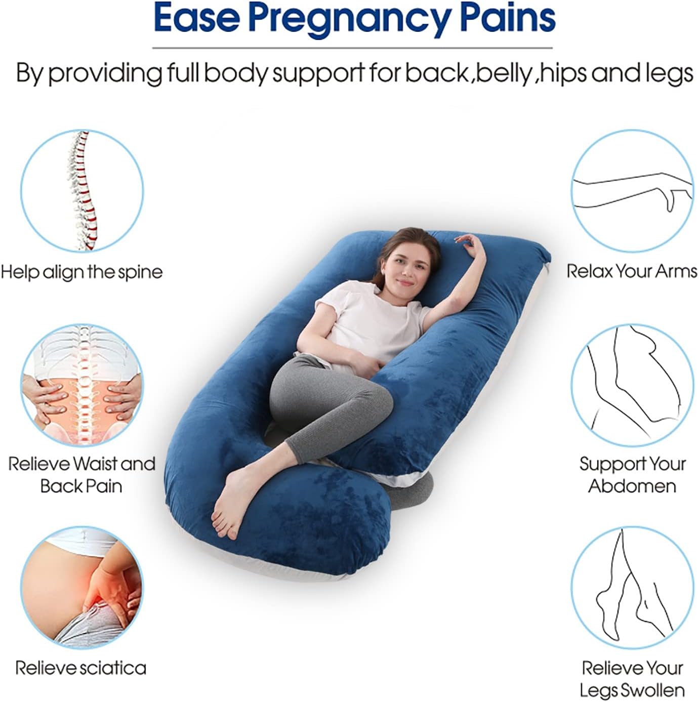 Cauzyart Pregnancy Pillow with U-Shape Design 1