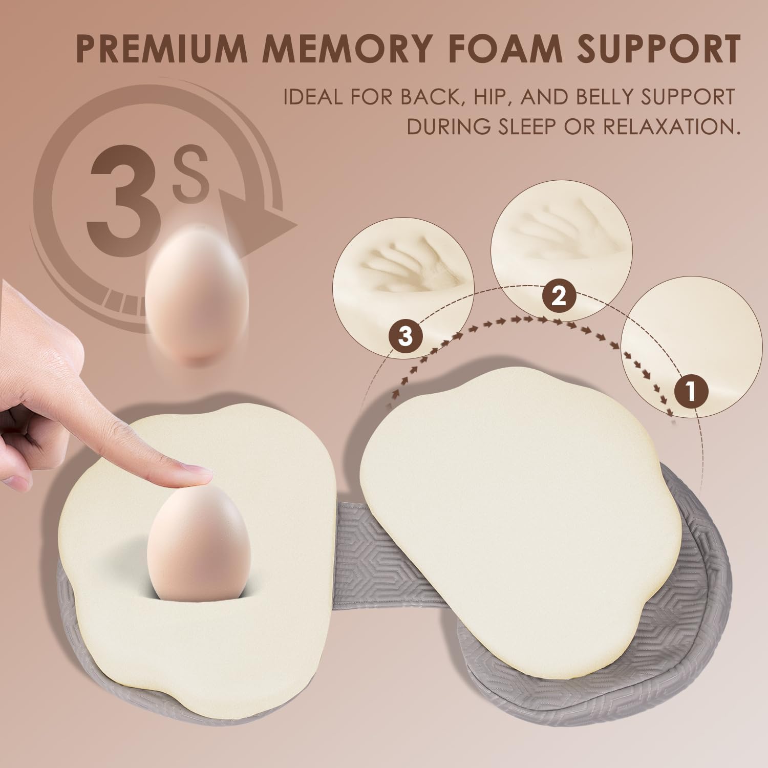 Chilling Home Pregnancy Pillow with Detachable Design - Grey