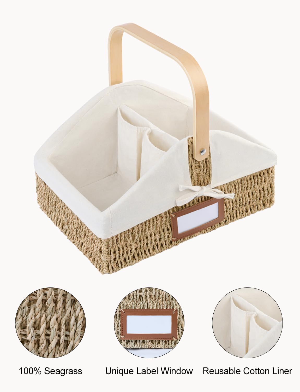 StorageWorks Wicker Diaper Caddy Organizer