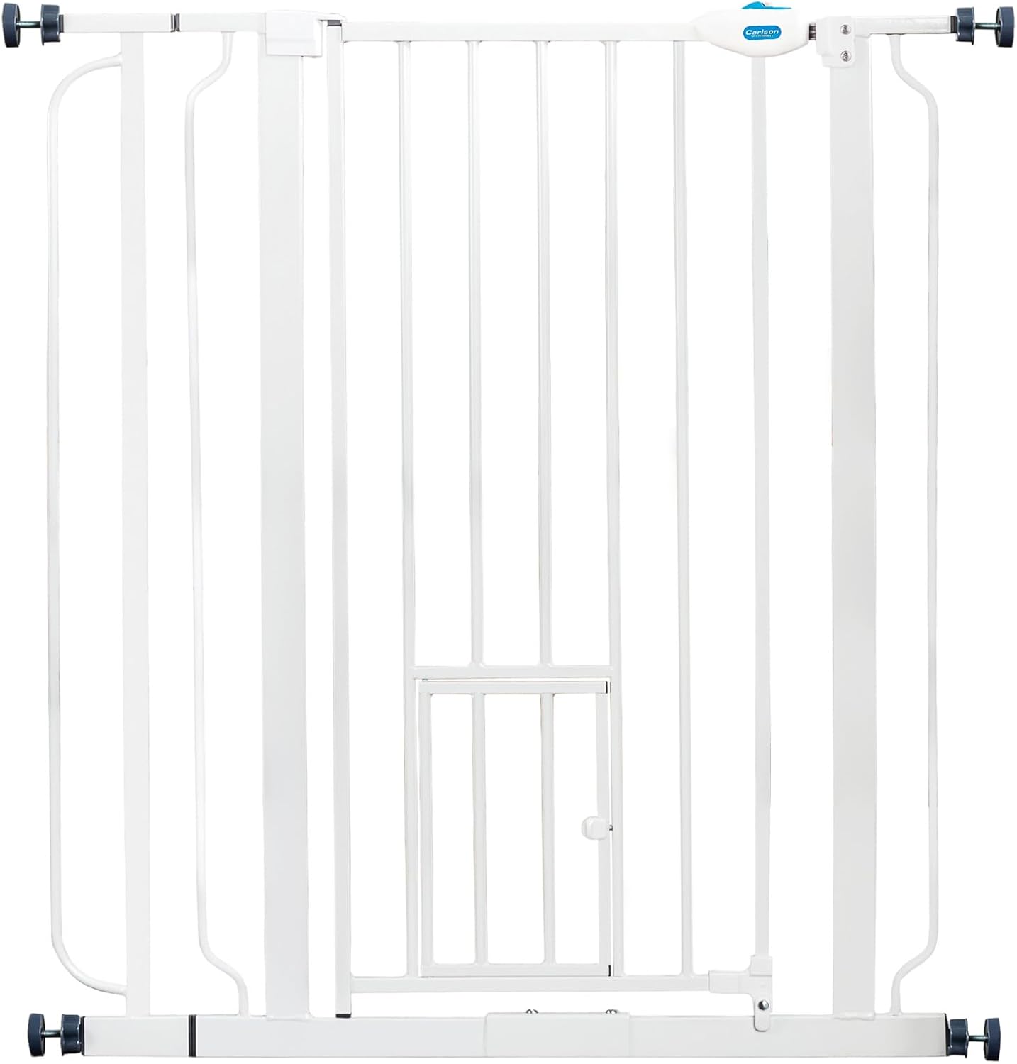 Carlson Extra Tall Walk Through Pet Gate with Small Pet Door 1