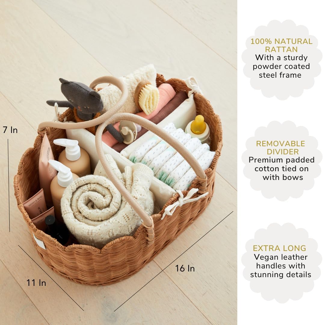 BEBE BASK Premium Baby Diaper Caddy Organizer