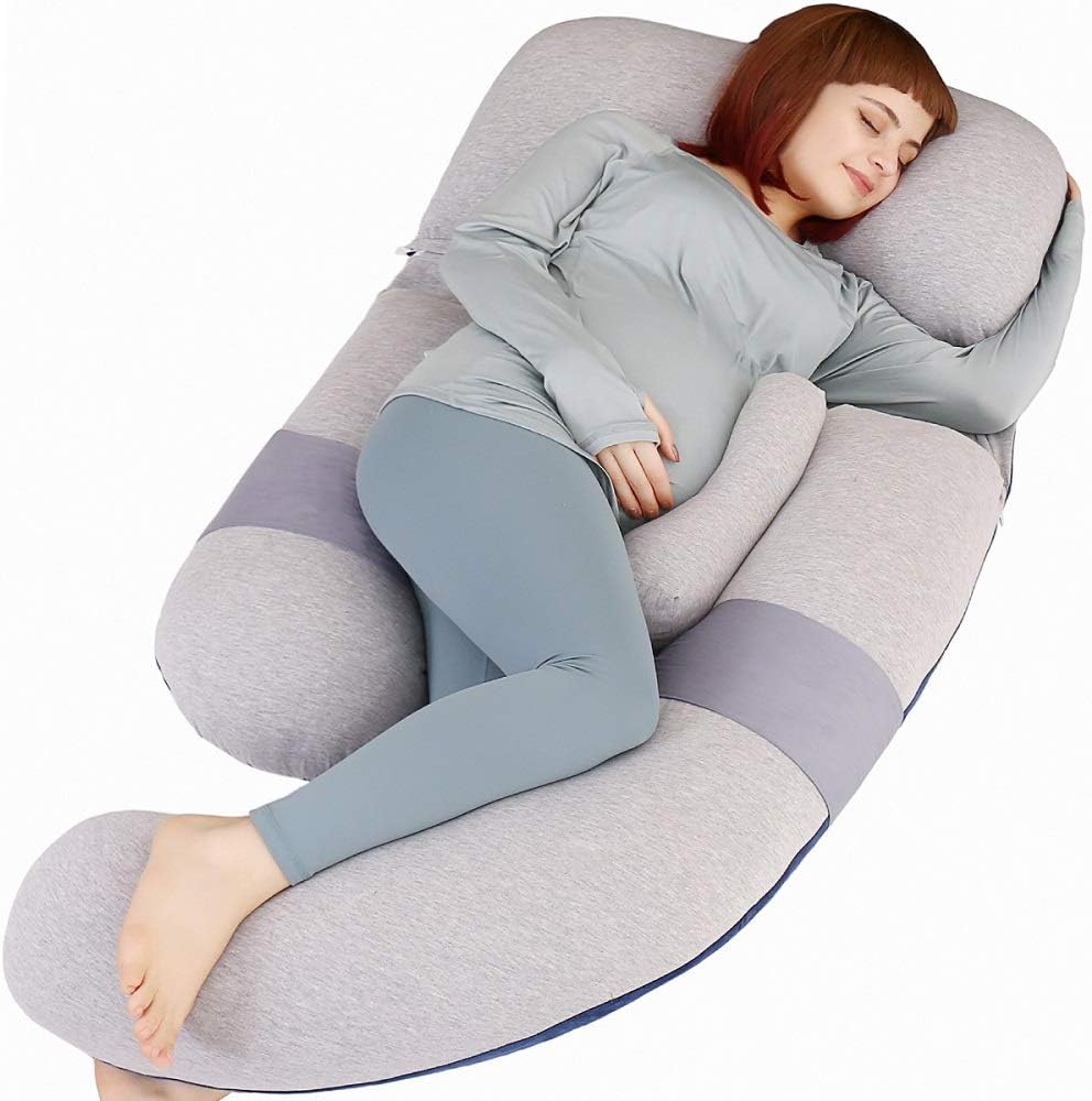 MOON PINE 60 Inch Pregnancy Pillow with Zipper Design