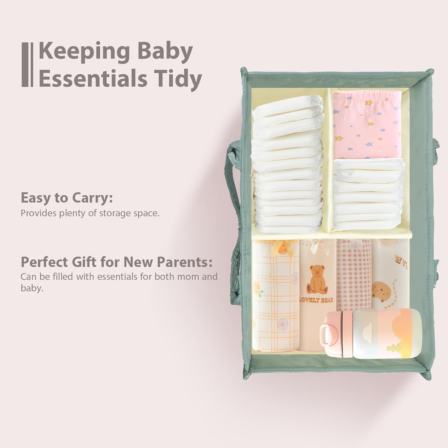 Baby Diaper Caddy Organizer Storage Basket
