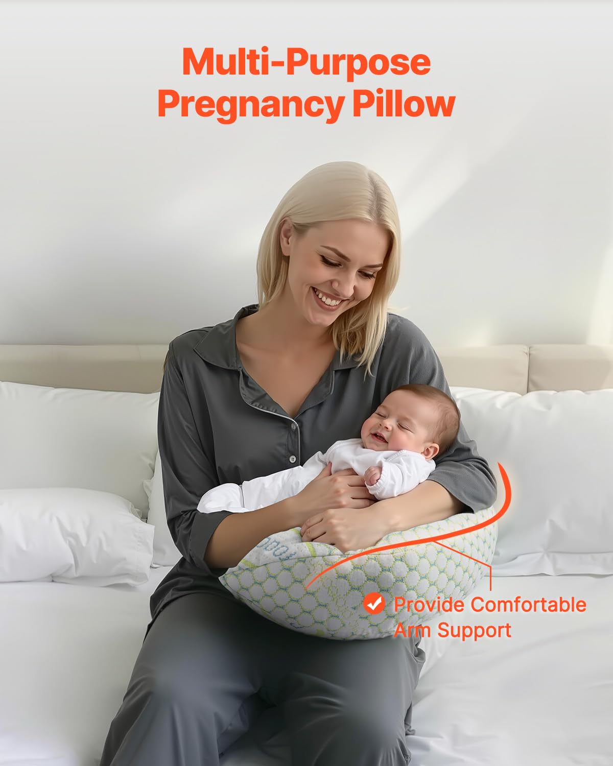 VEVOR Maternity Pillow with Washable Cover
