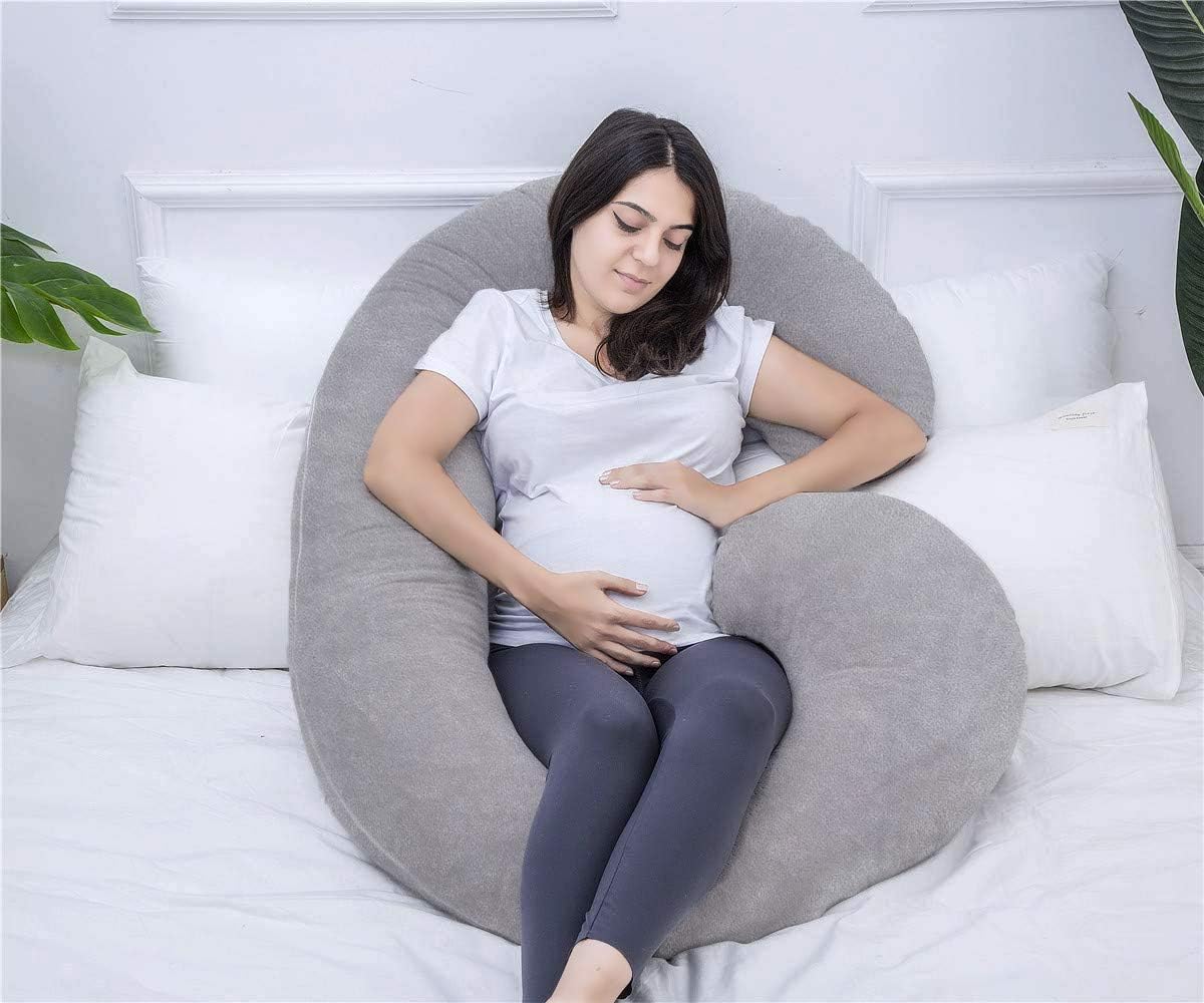 1 MIDDLE ONE Pregnancy Pillow with Velvet Cover