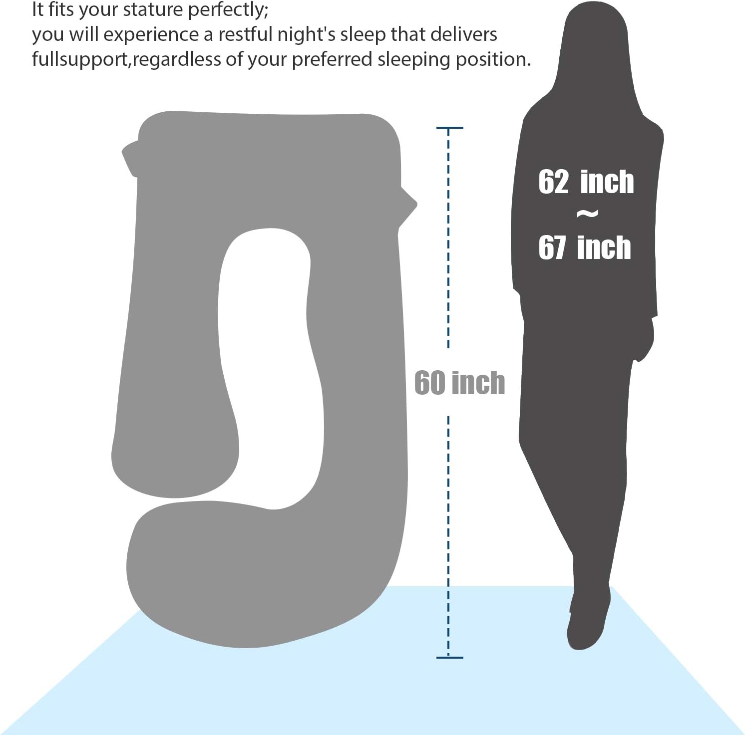 BATTOP Pregnancy Pillow for Full Body Support