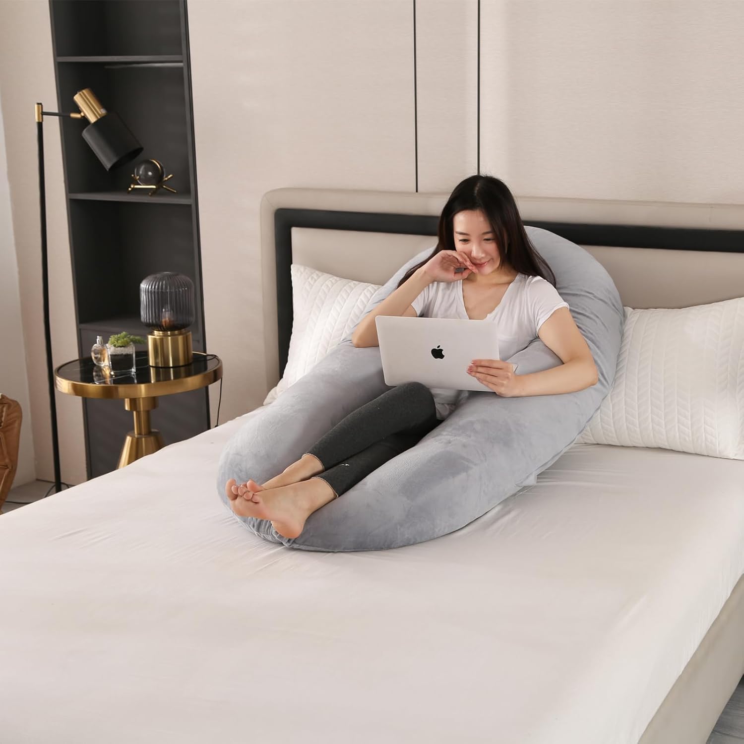 Bllgrass O-Shape Pregnancy Pillow 57 Inch Maternity Support