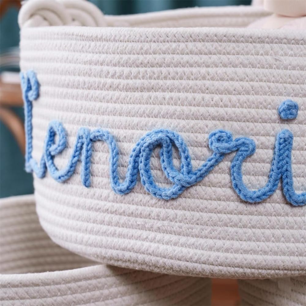 Custom Personalized Handmade Basket for Kids and Pets M-H 24X18CM 1